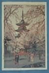 Hiroshi Yoshida - A Glimpse Of Ueno Park