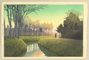Hasui Kawase - Tamiya Village