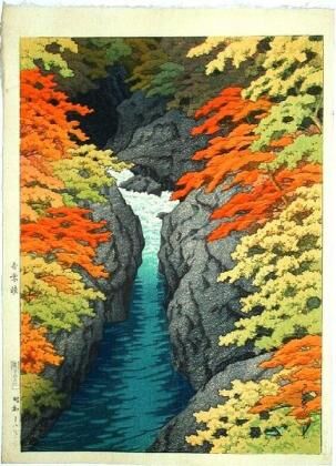 Hasui Kawase - Agatsuma Gorge